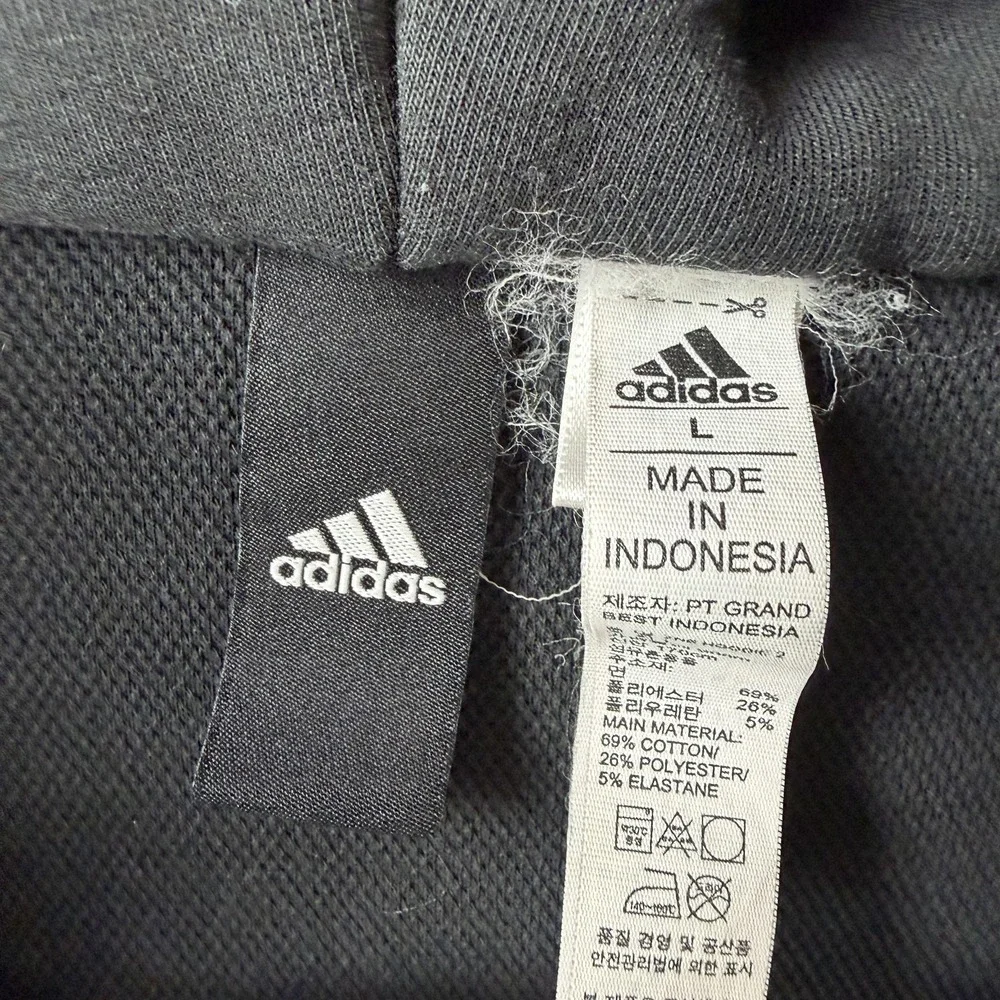 Adidas ZNE Hoodie 2 Mens Large Black Full Zip High Neck Athletic‎ Sweatshirt